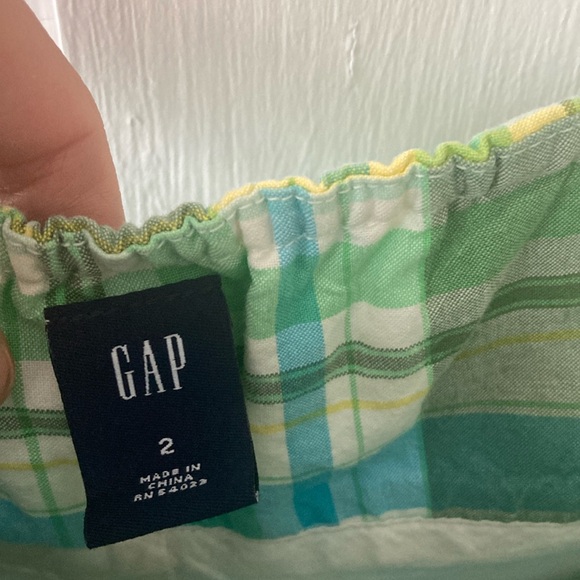 GAP Plaid Empire Waist Strapless Dress - Picture 2 of 12